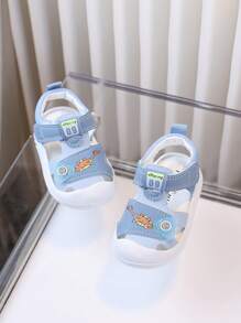 New Breathable Soft Bottom Non-Slip Toddler Closed Toe Sandals, Summer - Blue - View 3