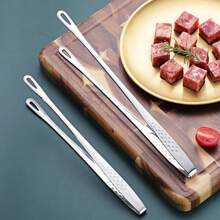 1 件不锈钢超长烧烤钳，厨房烧烤钳，适用于肉类、牛排、排骨 - 彩色 - 查看 7