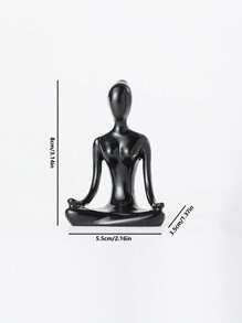 1 pieza Figura decorativa de yoga, mejor regalo - Negro - Ver 4