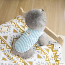 涤纶背心，适合泰迪熊、贵宾犬和猫等小型犬，透气透明面料，适合户外穿着