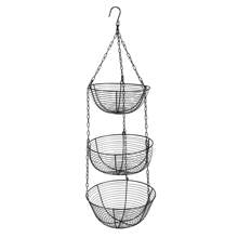 Cesto portafrutta e verdura a 3 ripiani per conservare frutta e cibo, fiori e piante