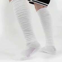 1/2 Pares de calcetines profesionales de fútbol americano, calcetines de tripulación extra largos para adultos con amortiguación acolchada y unicolor, para béisbol/fútbol