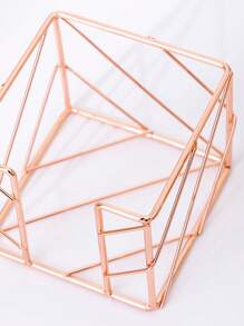 1 件装镂空金属方形桌面收纳盒，开口舒适 - 为家庭办公室抽屉、桌面创建隔板 - 可容纳笔、回形针、便利贴、笔记本和其他办公配件 返校