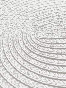 1pc Embroidered Custom Placemat, Non-Slip Heat Insulation Solid Color Woven Oval Placemat, Embroidered Western-Style Placemat, Custom Embroidery Craft, Rabbit Embroidery, Can Embroider Names And Blessings, Suitable For Family Dining And Weddings, Festivals, Gatherings, Multi-Occasion, Washable, Heat Insulation, Anti-Slip Tablemat, Easter Decoration, Happy Easter Party Decoration