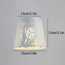 Accessori per paralume di lampada in metallo tagliato al laser con motivo forestale, per lampade a sospensione e da tavolo