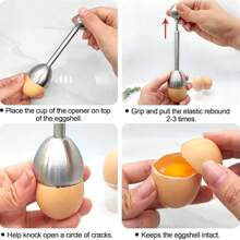 Egg Topper Cutter Stainless Steel Boiled Egg Cutter Shell Scissors Opener For Kitchen Tool Supply Reliable Material: These Egg Shell Openers Are Made Of Stainless Steel Which Is Stable To Use, Not Easy To Rust Or Break