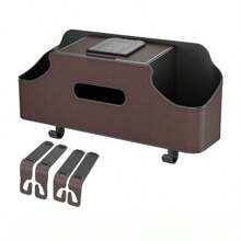 Car Seat Back Multi-Functional Storage Rack Simple Air Tissue Water Cup Mobile Phone Rack Storage Box With Long And Short Bracket Quick Disassembly Hook Suitable For A Variety Of