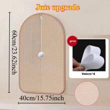 PETSIN 1 件装剑麻猫抓板，垂直壁挂式，防抓，无味猫抓垫，抓板和按摩 - 彩色 - 查看 13