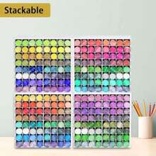 1 Pieza Estante de pared para almacenamiento de pintura, caja de almacenamiento de malla apilable, con agujeros para colgar, fácil de tomar y colocar