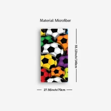 1 pièce Serviette de plage créative imprimée de football, serviette de plage à la mode adaptée à la piscine, aux vacances, à la plage, à la douche, serviette de plage multifonctionnelle, parfaite pour la plage d'été