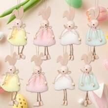 1 件/4 件可爱卡通复活节兔子挂饰，复活节兔子装饰，适合家居、派对、风景、商场，粉色、蓝色、黄色、白色