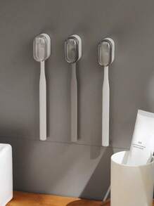 Soporte para cepillo de dientes montado en la pared con cubierta antipolvo, organizador de almacenamiento impermeable para cepillo de dientes y accesorios de baño (color aleatorio) Decoración de otoño sin taladrar para el baño del hogar