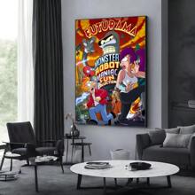 1 tấm áp phích nghệ thuật treo tường không khung Pop F. Futurama B-Bender Anime tự làm áp phích quán cà phê trang trí nhà cửa khung tùy chọn - Nhiều màu - Xem 22