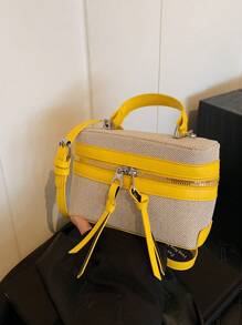 1 Pc New Small Capacity Girls' Pu Material Handbag With Removable And Adjustable Crossbody Strap, Zipper Closure Design, Unique And Fashionable For Travel, Commuting, Shopping, And As A Gift For Friends - Handbag - View 13