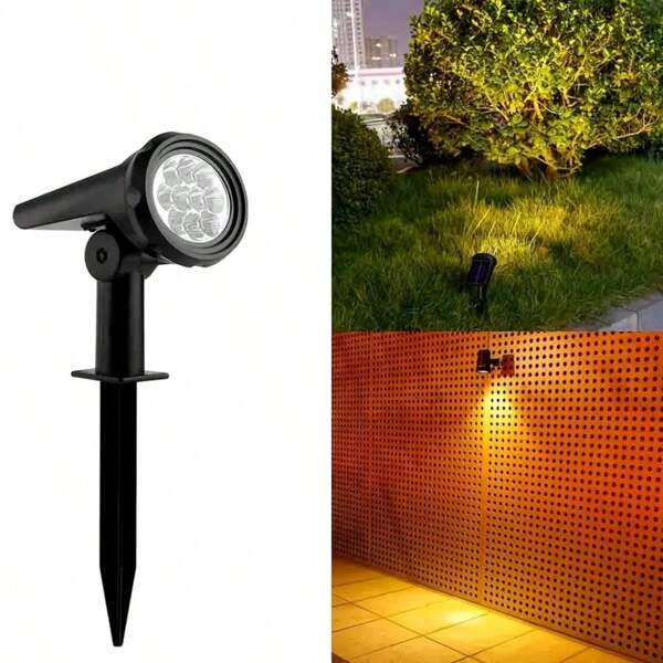 RANGDONG 1pc Solar Powered Garden Spotlight, 10 LED Landscape Lighting, 3 modos, IP44 à prova d'água, altamente eficiente Solar-Powered, melhor presente para a família