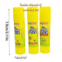 Set de 5 piezas de barras de pegamento de alta viscosidad de 9g, pegamento DIY para manualidades para estudiantes, útiles de oficina, clase de manualidades, estudio, actividades extracurriculares, papelería escolar, artesanías, tamaño mini (color/estilo aleatorio) de regreso a la escuela