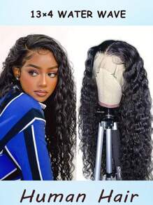 34 Inch Discount Elegant Water Wave 13x4 Lace Front Wig For Women - 150% Density, Pre-Plucked & Pre-Cut Human Hair, Glueless Easy Put-On 8-34 Inch