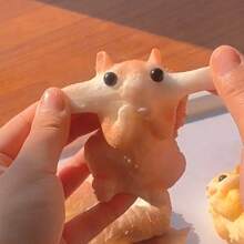 大型逼真松鼠挤压减压玩具，可爱植绒仓鼠挤压放松玩具，装饰性复活节礼物 - 彩色 - 查看 7