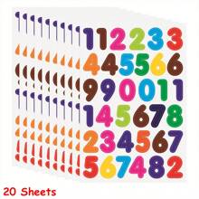 10-50 Sheets Colorful Diary Self-Adhesive Graffiti Stickers Scrapbook Albums Graffiti Stickers Student Notebook Decoration Heart Number Letter Dot Sticker ﻿