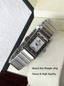 Pablo Raez 1 件奢华梦幻女士手表夏季配饰女士手表复古矩形银饰不褪色原创迷人礼服手表 18K 金不锈钢表带 IPS 方形罗马数字表壳优雅顶级全新 AAA 设计石英复古女士手表