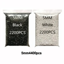 2.6毫米/5毫米黑白3D像素拼豆玩具，适用于手工制作、装饰和DIY拼图制作 - 黑與白 - 查看 7