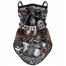 Máscara retro de motociclismo para protección solar, pañuelo de cabeza de verano antirrayos UV para exteriores, cubierta para el cuello y la cabeza, protector facial para montar en bicicleta o motocicleta