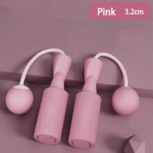 1 Heavy Duty Wireless Jump Rope, Fitness Jump Rope With Large Ball, Suitable For Home Indoor Sports, Fat Burning - Pink - View 1
