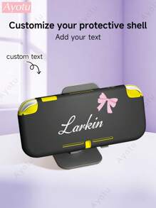 1pc Customizable Bow Pattern & Name Design Protective Case Compatible With Nintendo Switch/Switch OLED/Switch Lite, Soft TPU Protective Shell Compatible With Switch Console, Switch Game Console Accessories, Switch Joy-Con Accessories, Can Charge With Dock Without Removing Case, Ideal Gift For Students, Colleagues, Friends, New Year, Back To School - With Bow Style - View 15