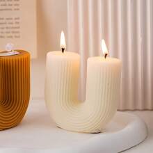 1 Stück nordischer Kunstdekoration mit geometrischer Form als Duftkerze, einfache weiße Kerzen Dekoration, hochwertig handgefertigt aus Soywachs, kreative Mode Kerzen Deko, geeignet für Heim Dekoration, Tischdekoration, Raumduft, Foto Requisiten, als Geschenk für Freunde und Familie, Feiertage, Duftkerzen für alle Jahreszeiten, Kerzen Deko - Verschiedenfarbig - Übersicht 8