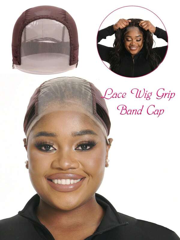 Lace Wig Grip Cap For Women 4x5 Transparent Lace Wig Cap Non Slip Wig Gripper Headband With Silicone For Keeping Wigs In Place Adjustable Lace Wig Gripper Make Your Wigs Gluless