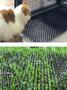 1 件装驱猫垫、驱狗器、防猫网、防挖垫，适用于阳台、窗台、庭院和户外装饰