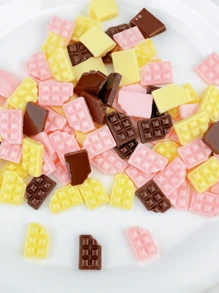 娃娃屋仿真巧克力、树脂可可块装饰、微景观DIY配件、迷你厨房餐桌装饰 - 彩色 - 查看 7