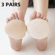 10pcs/5pcs/3pcs/1pc Women High Heel Toe Pads, Comfortable Foot Care Half Insoles, Anti-Slip Toe Cap, Arch Support Pads, Decompression Anti-Slip Toe Socks, Spring/Summer Open Toe Socks