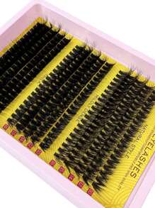 300pcs/295pcs DIY Synthetic Mink Lashes 40D/50D/60D/80D/100D Fluffy Individual Eyelash Extension, 5D Effect 0.07mm Curl Eyelash Extension, Drama 10-16mm Mixed Tray Lashes, Makeup Tools, DIY Bulk Personal Eyelash Extension, Suitable For Home Use - D - 查看 5