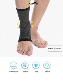1 stuk COOLFIT Athletic Enkelondersteuning Gebreid Ademend, Lichtgewicht, Compressie Voet Enkelband voor Basketbal, Hardloop Enkelband Gym Gym Accessoires