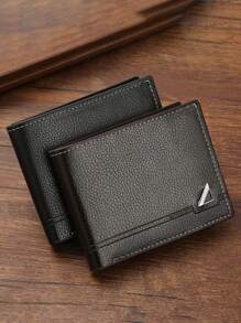 1-3 件/套男士 PU 皮革短钱包，时尚格子软钱包，大容量多卡槽，可存放大额钞票，简易硬币袋，信用卡银行卡身份证照片槽，商务休闲风格，是男士生日或伴侣的理想礼物，男女青年时尚风格大容量多卡槽，商务休闲风格，生日礼物，毕业礼物，父亲节礼物