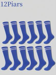 16pcs/12pcs/8pcs/4pcs/1 Pair Kids Football Basketball Running Cycling Training Socks, Girls Long Tube Socks, Boys Moisture Wicking Breathable Sports Socks - Multicolor - View 67