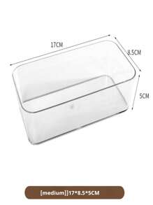 1Pc Clear Stackable Drawer Organizer Set, Plastic Desk Drawer Organizers, Transparent Storage Bins For Office, Makeup, Kitchen