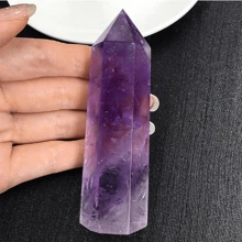 1pc Natural Healing Crystal Point, Crystal Obelisk, Gemstone Wand For Home Decoration Best - one-size - View 78