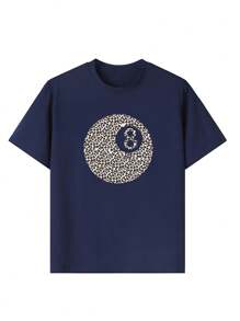 A Piece Of Girl-Child Casual Printed Round Neck Pullover Short-Sleeved T-Shirt For Summer Students Young Children's Clothing - Leopard Print Digital Colorful T-Shirt Brings Joy And Happiness To Every Child! Kids Clothes Girls Graphic Tees Summer Tops Tween Girl Clothes
