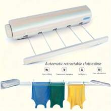 1 szt. 4-żyłowa, wysuwana linka do suszenia ubrań - 147,63 cala, plastikowa lina do prania do użytku w pomieszczeniach, odpowiednia do sypialni, łazienki i salonu - oszczędzająca miejsce, niewidoczna suszarka do ubrań, ręczników i spodni