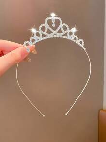 1 Stück Kinderkrone, süßer Prinzessinnen-Kopfschmuck, Kristall-Diadem Haaraccessoire für Mädchen