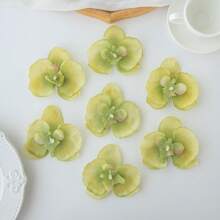 5PCS/10PCS Artificial Non Woven Butterfly Orchid Flowers Silk Butterfly Orchid Flower Head For Autumn Wedding Vase For Home Dining Room Bedroom Decorations, Festival Birthday Party Accessories, Outdoor Garden Decorations Gifts Graduation