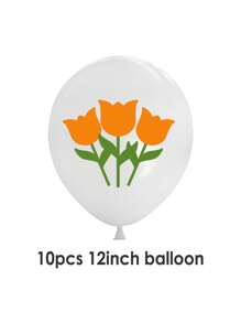 10/12PCS Best Mom Balloons Set - Floral Carnation Decor For Mother's Day & Baby Shower
