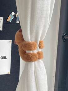 1/2pcs Animal Plush Clipsззжzzz Window Curtain Holder, Multiple Styles And Sizes Available, Suitable For Curtain Fixing And Decoration Gifts Birthday Graduation