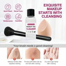 VIANOMI 50ml Solución de limpieza para brochas de maquillaje, apta para esponjas, borlas, brochas de maquillaje y otras herramientas cosméticas para una limpieza profunda