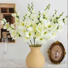 2 piezas/6 piezas, 55 cm Flores artificiales falsas Narciso Magnolia Flores de seda para decoración del hogar, sala de estar, boda, mesa, temas románticos, Día de San Valentín, regalo