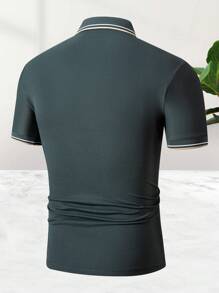 Heren poloshirt met kraag voor de lente/zomer, zakelijk/casual T-shirt met korte mouwen, kantoor-/feest-/evenementkleding