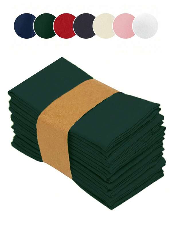 Guardanapos de pano minimalistas de cor sólida, laváveis e reutilizáveis, 6/12/280 peças, para restaurantes, festas, banquetes e mesas de jantar
