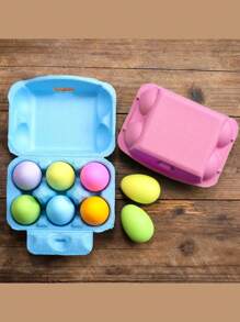 5 Egg Trays Can Be Paired With 6 Eggs. Reusable Egg Storage Box, Colorful Storage Box, Can Hold Up To Six Egg Containers, Cardboard, Egg Storage, Mother's Day Gifts, Father's Day Gifts, Wedding Supplies, Party Supplies. DIY - Multicolor - View 8